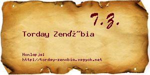 Torday Zenóbia névjegykártya